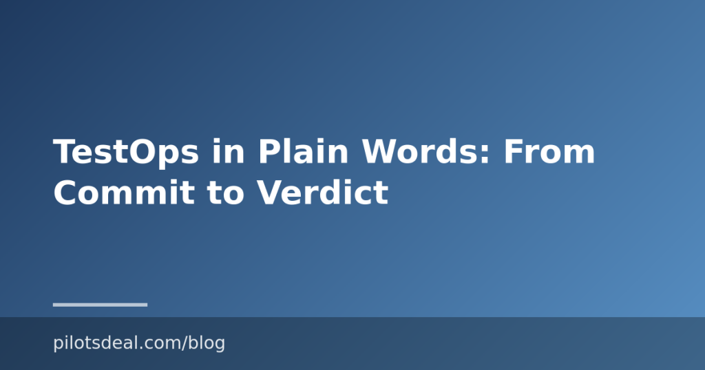 TestOps in Plain Words: From Commit to Verdict